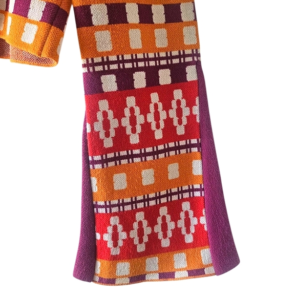 Pinko Colorful Contemporary Italian Cropped Pullover 70s Hippie Sweater, Size S - Picture 3 of 7